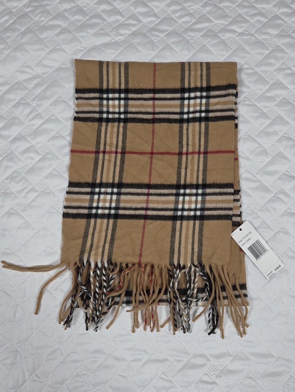 V. Fraas Cashmink Classic Plaid Scarf - NWT
